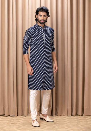 Amaan navy blue kurta and pant