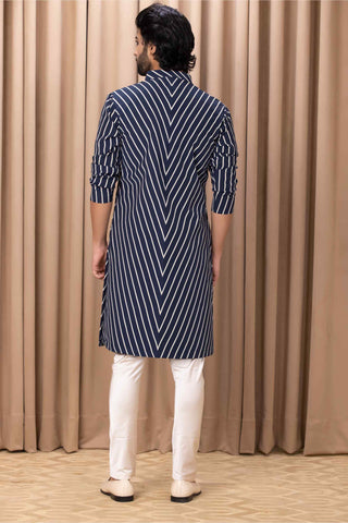 Amaan navy blue kurta and pant