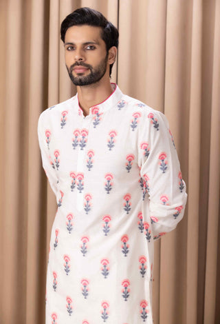 Ashar ivory pink kurta and pant