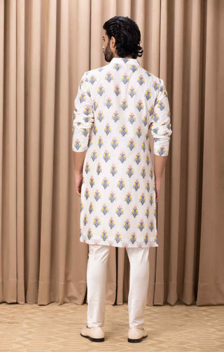 Ashar ivory gray kurta and pant