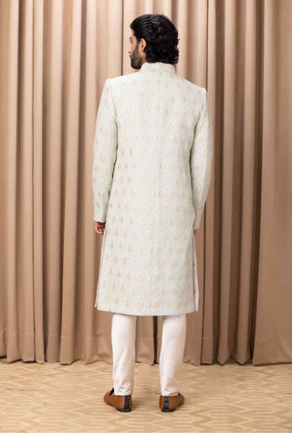 Fahad mint green sherwani set