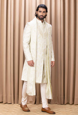 Zahid mint green sherwani set