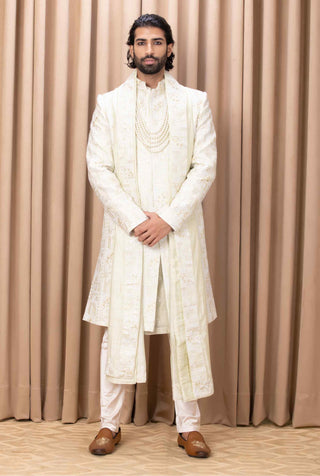 Zahid mint green sherwani set