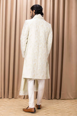 Zahid mint green sherwani set