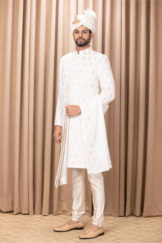 Fahad ivory sherwani set