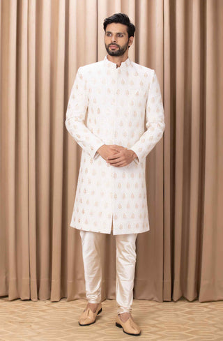 Fahad ivory sherwani set