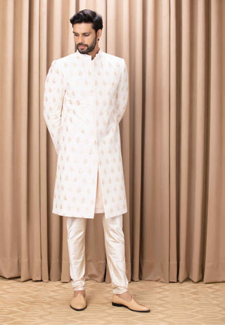 Fahad ivory sherwani set