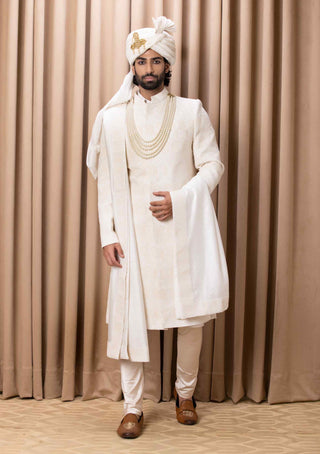 Faizan ivory sherwani set