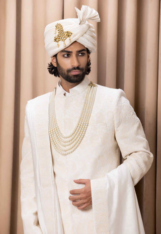 Faizan ivory sherwani set