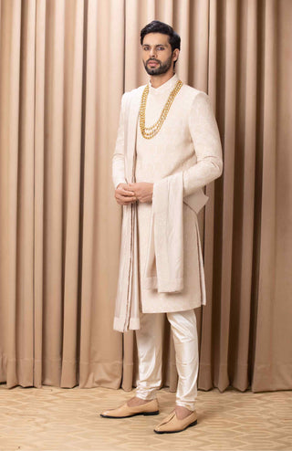 Faizan beige sherwani set