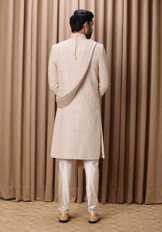 Faizan beige sherwani set