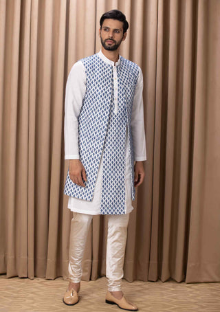 Azaan powder blue bandi set