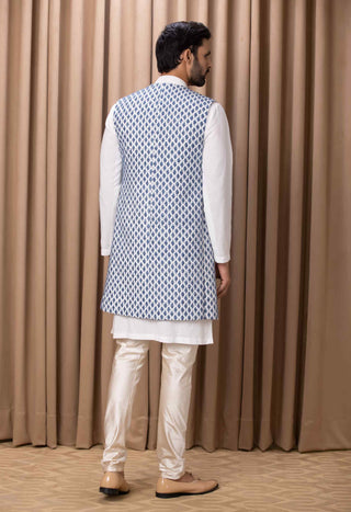 Azaan powder blue bandi set