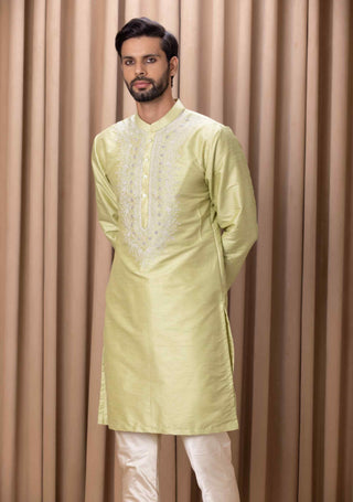 Fahad mint green bandi set