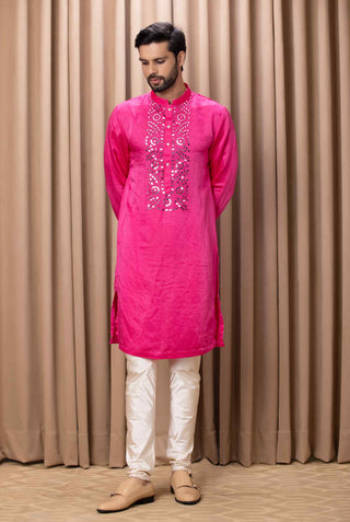 Imran hot pink bandi set