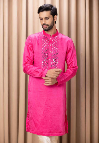 Imran hot pink bandi set