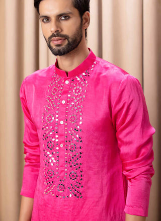 Imran hot pink bandi set