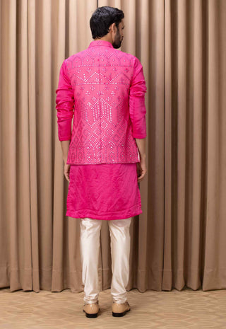 Imran hot pink bandi set