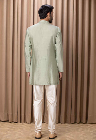 Javed mint green bandi set