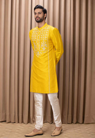 Ghazi mustard kurta and pant