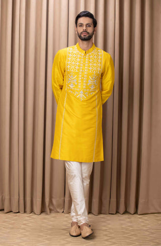 Ghazi mustard kurta and pant