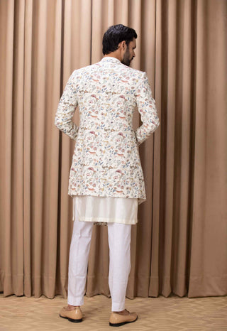 Amaani printed indo-western jacket and kurta set