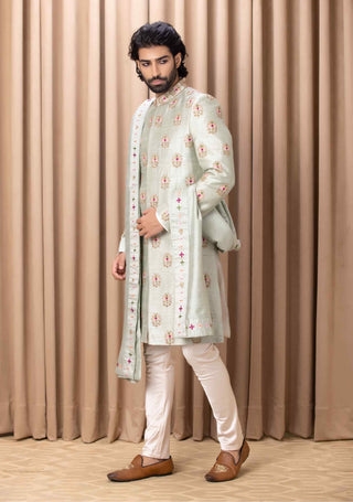 Lahore mint green sherwani set