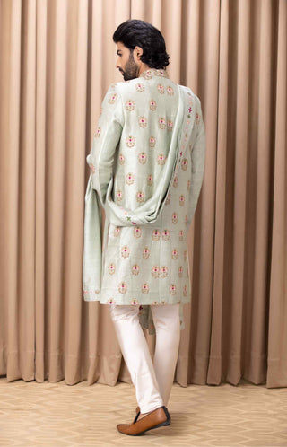 Lahore mint green sherwani set