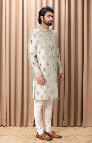 Lahore mint green sherwani set