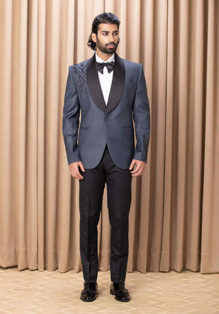 Daniel slate blue tuxedo jacket and pant