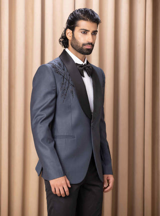 Daniel slate blue tuxedo jacket and pant