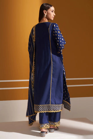 Blue marlow kurta set