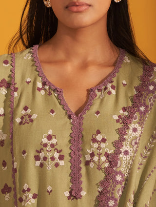 Green marlow kurta set