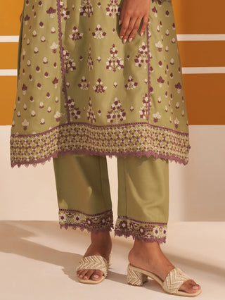 Green marlow kurta set