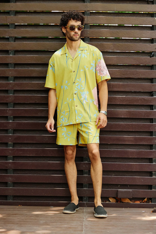 Yellow sundaze shirt with shorts