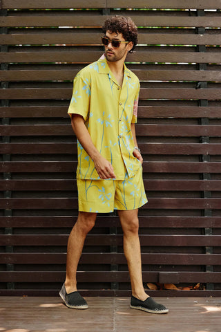 Yellow sundaze shirt with shorts