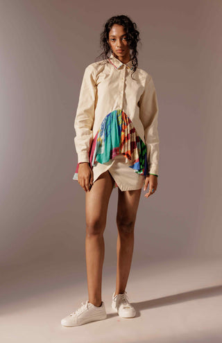 Elio gathered shirt and skirt