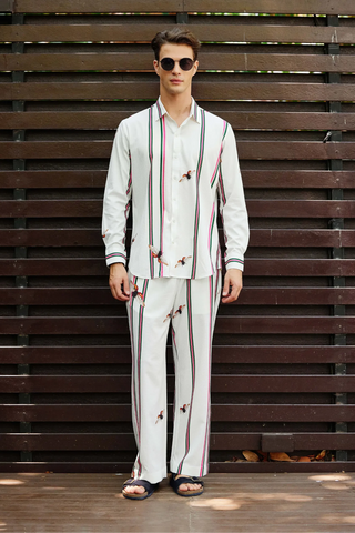 White duet shirt with pants