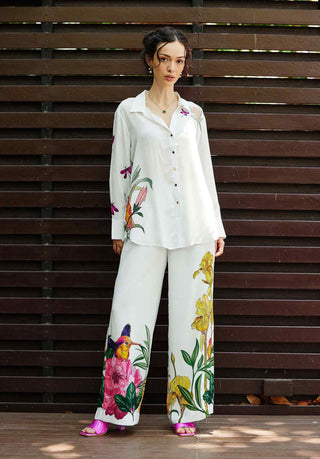 White blossom shirt with pant