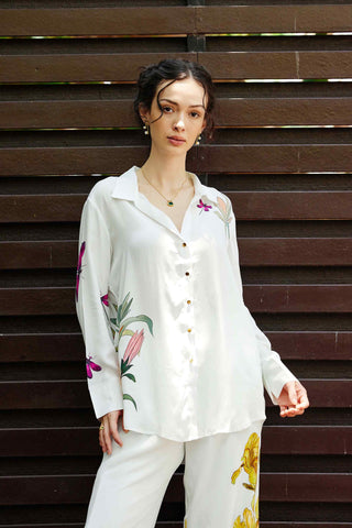 White blossom shirt with pant