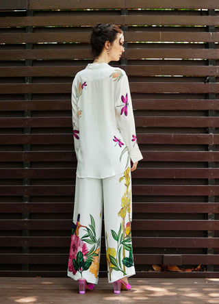 White blossom shirt with pant