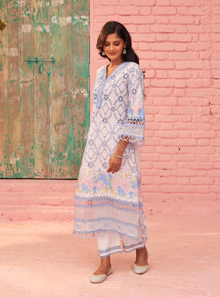 White poema kurta set