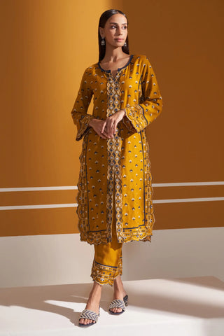 Yellow tate kurta set