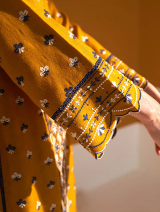 Yellow tate kurta set