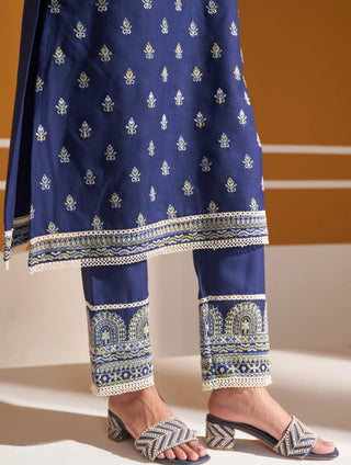 Blue wren kurta set