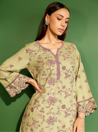 Green juno kurta set