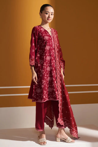 Maroon juno kurta set