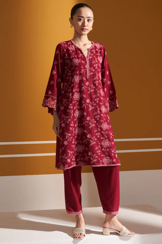 Maroon juno kurta set