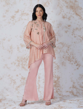 Pink baroque work shirt and pants