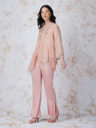 Pink baroque work shirt and pants